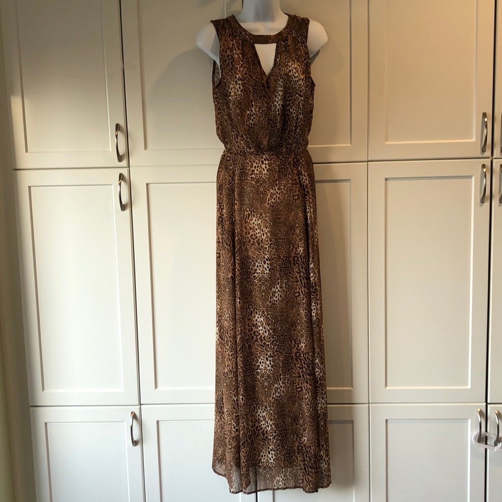 Long maxi dress leopard dress